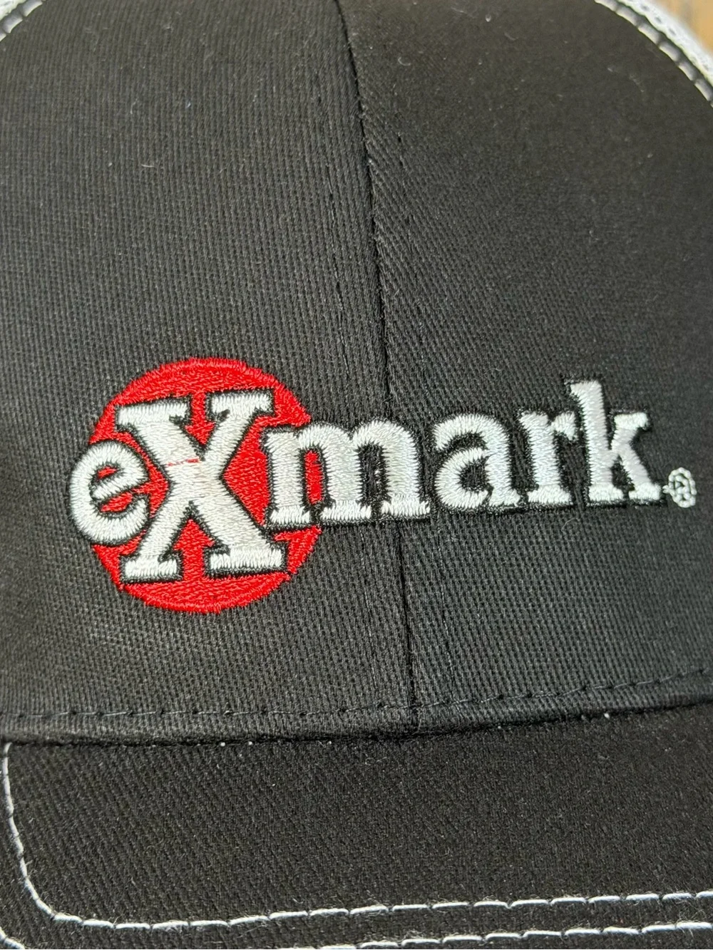 eXmark Trucker Hat The Mower Shop Black White Mesh Advertising Cap New Logo